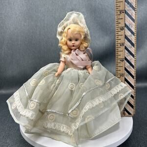 Vintage 1940s Nancy Ann Storybook Doll 6.5 Inch Sleepy Eyes Hand Painted Lips